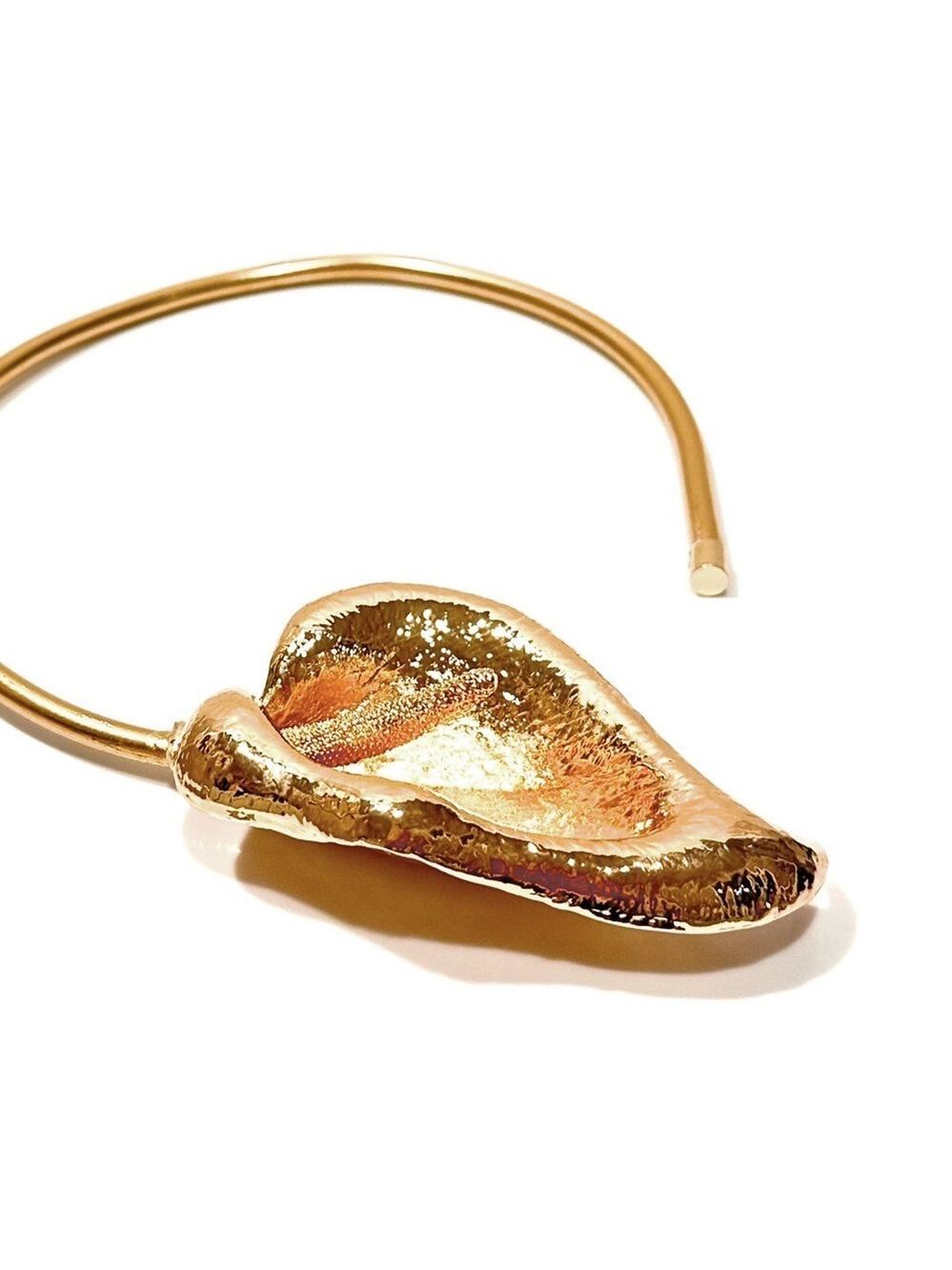 GOLDEN BLOOMS 🌼 Sculpted Gold Cala Lily Artisan Collar Necklace | NWT - Picture 10 of 10